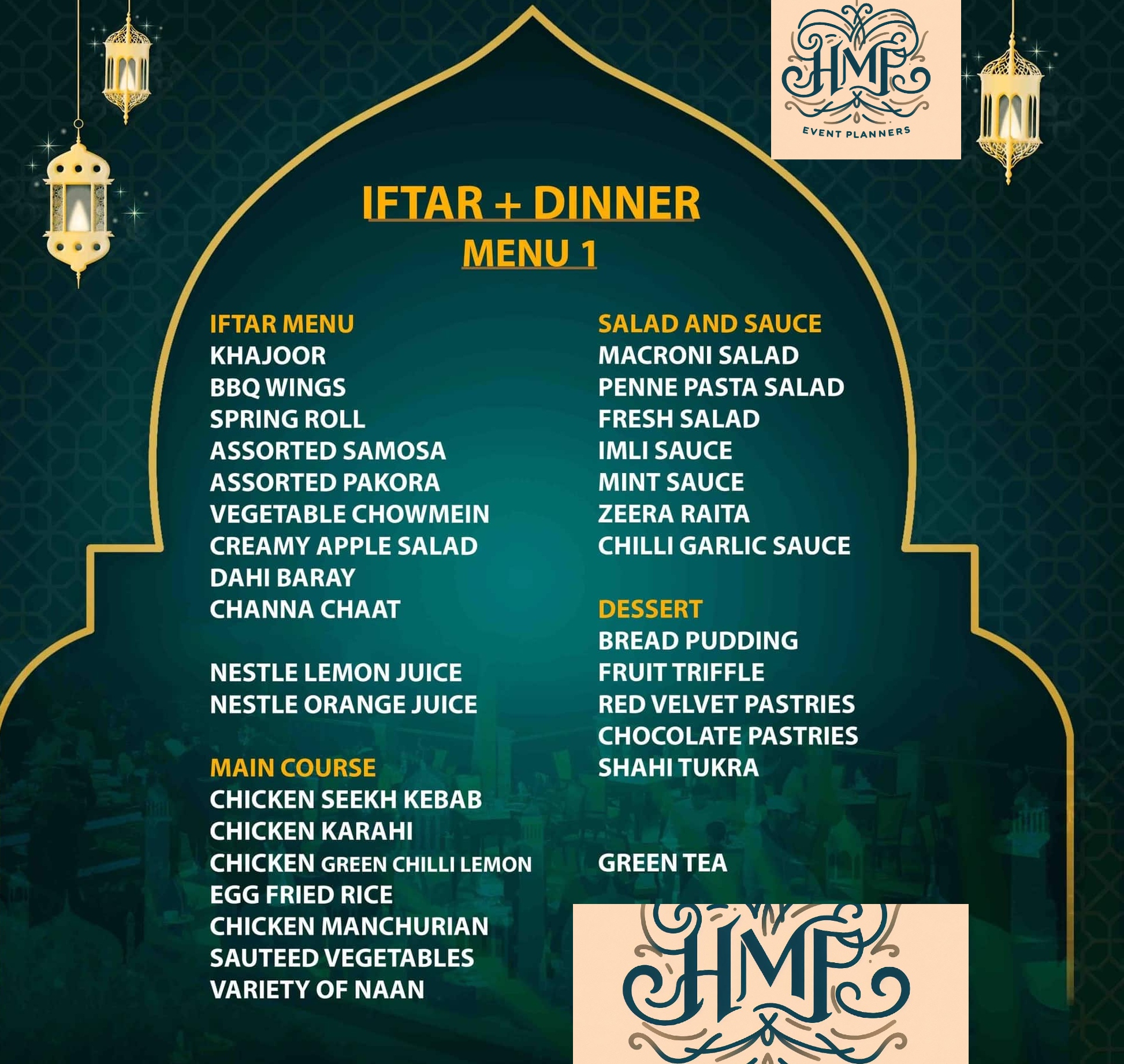 Services By HMF Event Planner for Ramadan Events: