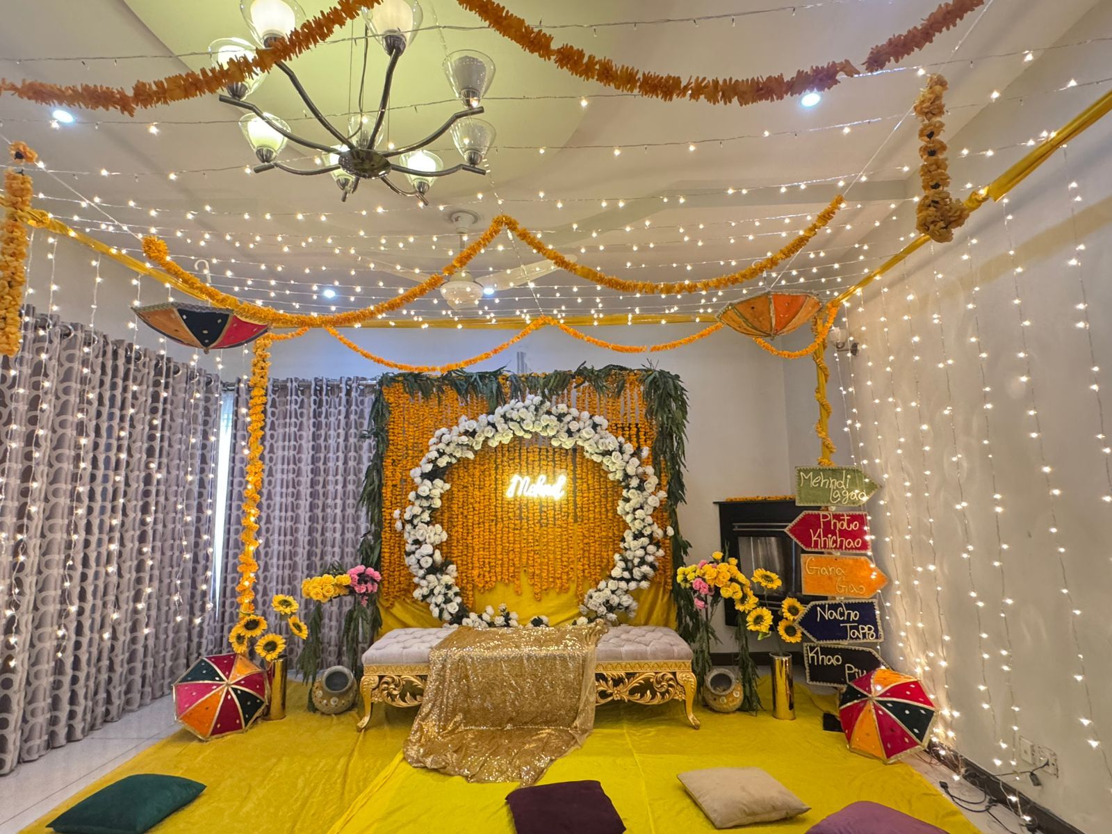 Mehndi Event Decor at Home